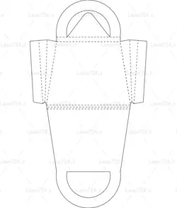 طرح لیزر باکس مقوایی ساده