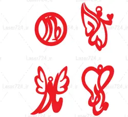 طرح لیزر وکتور وتاپر آویز مادر