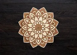 طرح لیزر  تابلو سه بعدی چوبی