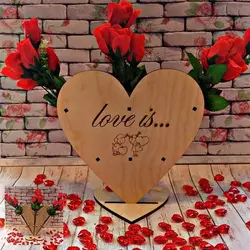 طرح لیزر باکس گل قلبی