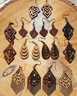 طرح لیزر وکتور گوشواره