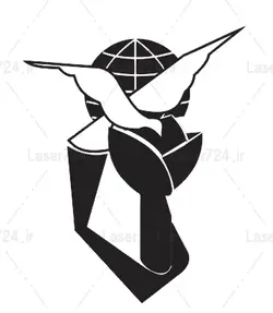 طرح لیزر لوگو بنیاد شهید