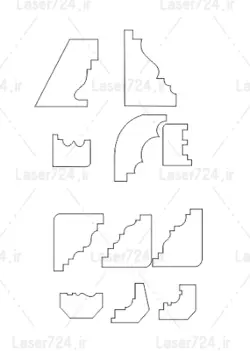 طرح لیزری ابزار گچ بری