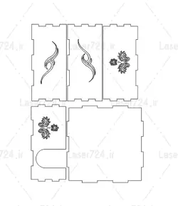 طرح لیزری جا برگه یادداشت