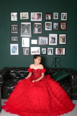 پیراهن تولد مجلسی دخترانه مدل پرنسسی یلدا