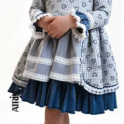 پیراهن دخترانه قلب آبی