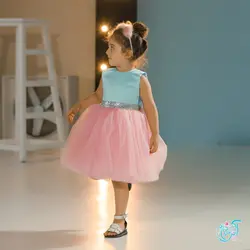 پیراهن دخترانه مدل سیمین گون