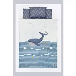 سرویس خواب کودک 3 تکه طرح نهنگ ایسیز - سیسمونی نی نی سیتی