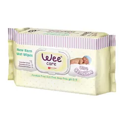 دستمال مرطوب درب دار پوست حساس 63 برگی وی کر