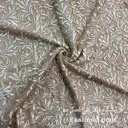 گیپور ابریشم پولک استردار - رنگ طلایی