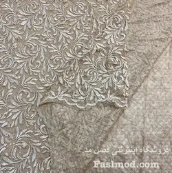 گیپور ابریشم پولک استردار - رنگ طلایی