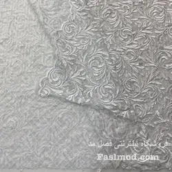 گیپور ابریشم پولک استردار - رنگ سفید