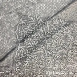 گیپور ابریشم پولک استردار - رنگ طوسی