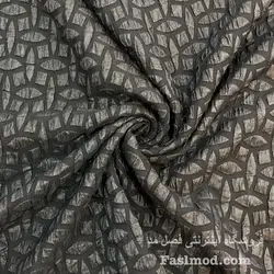 پارچه ژاکارد مانتویی طرح دار - رنگ مشکی