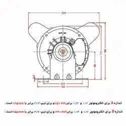 موتور کولر ۱/۲ CRS دو دور دو خازن موتوژن - تاسیسات کهن