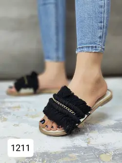 دمپایی مکرومه کد 1211 - سرای خاتون