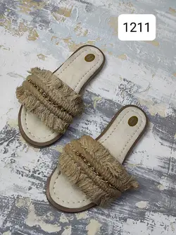 دمپایی مکرومه کد 1211 - سرای خاتون