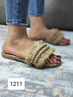 دمپایی مکرومه کد 1211 - سرای خاتون