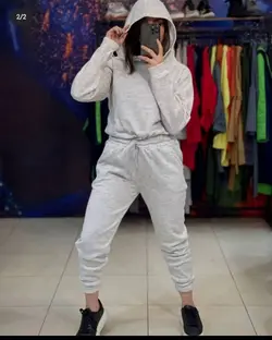 ست کراپ شلوار پشت کرکی طوسی روشن