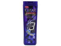 شامپو کلیر ۱*۳ مردانه مدل زغال فعال ۴۰۰ میل _ Clear Men 3-in-1 Active Clean Shampoo