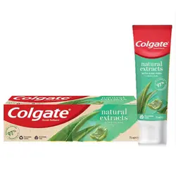 خمیردندان مراقبت کننده لثه نچرال کلگیت Natural Extracts حاوی آلوئه ورا و چای سبز حجم 100 گرم