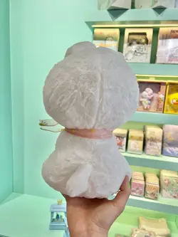عروسک خرگوش سفید با گوش شاین صورتی
