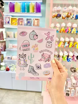 استیکر پینک شاپ اکسسوری گوگولی