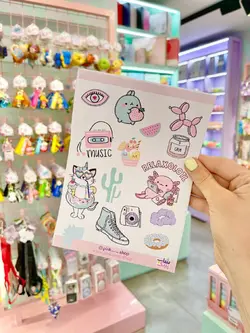 استیکر پینک شاپ اکسسوری گوگولی