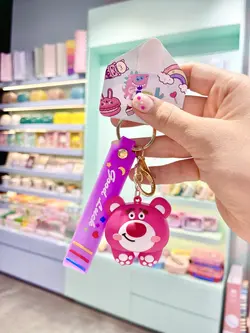 جاکلیدی آکواریومی خرس صورتی قلمبه