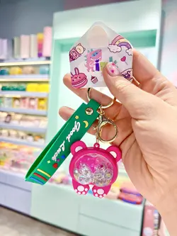 جاکلیدی آکواریومی خرس صورتی قلمبه