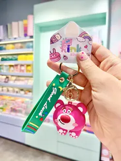 جاکلیدی آکواریومی خرس صورتی قلمبه