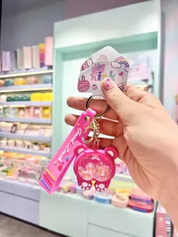 جاکلیدی آکواریومی خرس صورتی قلمبه