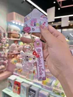 جاکلیدی آکواریومی کیتی دونه برفی صورتی