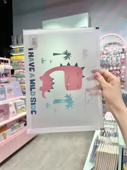 پوشه A4 شفاف دایناسور کیوت