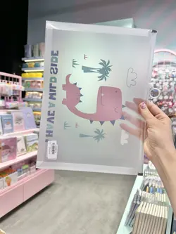 پوشه A4 شفاف دایناسور کیوت