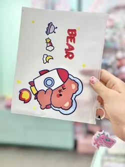 پوشه A5 تدی فضایی کیوت