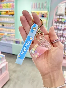 جاکلیدی آکواریومی عروسکی صورتی کیوت