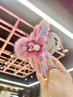 کلیپس بزرگ پشمی عروسکی پاستلی