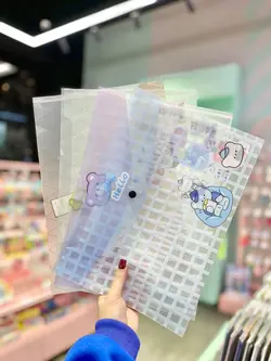 پوشه A4 چهارخونه شفاف پاستلی