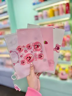 پوشه A5 خرس و توت فرنگی کیوت