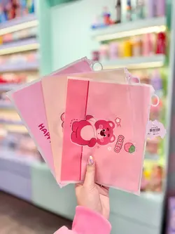 پوشه A5 خرس صورتی کیوت