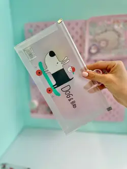 پوشه A5 شفاف سگ اسکیت سوار