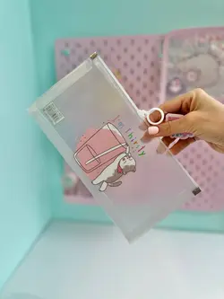 پوشه A5 شفاف گربه و لیوان