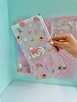 پوشه A5 شفاف گربه و هلو