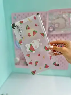 پوشه A5 شفاف هندونه ای