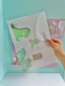 پوشه دکمه دار دایناسور کیوت