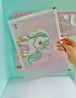 پوشه شفاف یونیکورن ستاره ای