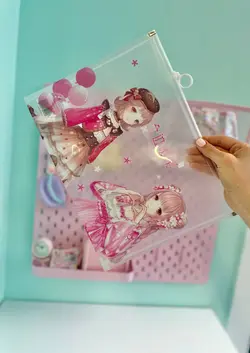 پوشه شفاف دختر انیمه ای کیوت