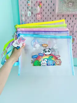 پوشه A4 توری کارتونی رنگارنگ