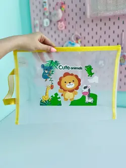 پوشه A4 توری کارتونی رنگارنگ